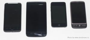HTC Desire HD, Dell Streak 5", Apple iPod touch 3G, HTC Desire