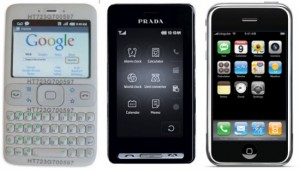 Прототип первого Android-смартфона, LG Prada, iPhone