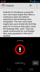 Голосовой ввод Android 4.0